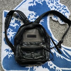 Rebecca Minkoff Net Mini Mab Black Leather Backpack